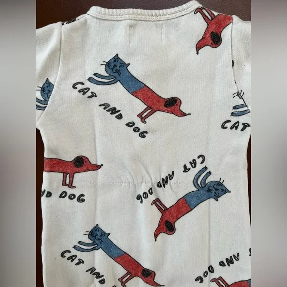 Bobo Choses Cats and Dogs Playsuit (6-12 mos) - Picture 5 of 8